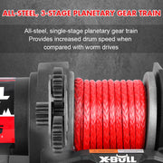 X-BULL 12V Electric Winch 2500LBS Synthetic Rope 15.2M ATV Boat Winch Trailer V211-AUEB-AXEW022