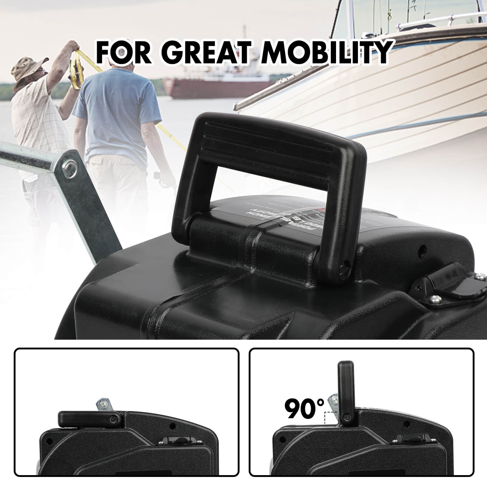 X-BULL Electric Boat Winch 12V 6500LBS Portable Detachable Steel Cable Marine Ship 3000KG 4WD V211-AUEB-BW001