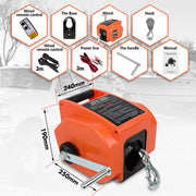 X-BULL 12V Electric Boat Winch 5000LBS Portable Wireless Remote Trailer Winch Steel Cable V211-AUEB-BW003