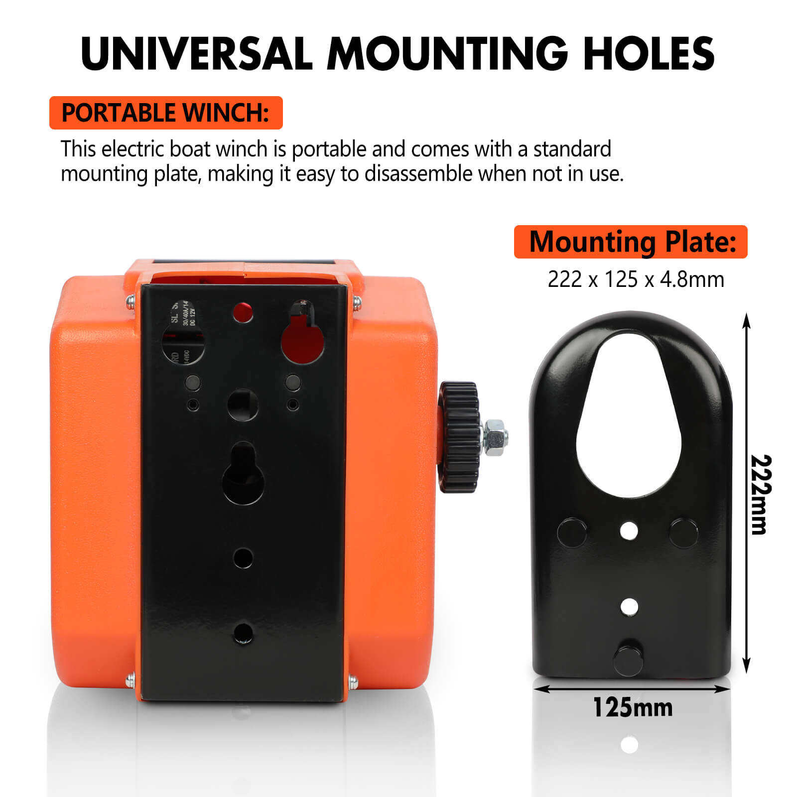 X-BULL 12V Electric Boat Winch 5000LBS Portable Wireless Remote Trailer Winch Steel Cable V211-AUEB-BW003