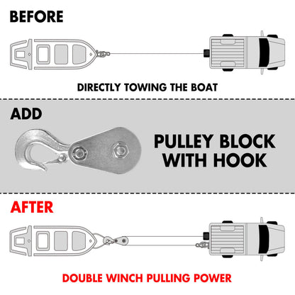 X-BULL 12V Electric Boat Winch 5000LBS Portable Wireless Remote Trailer Winch Steel Cable V211-AUEB-BW003