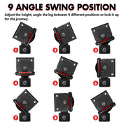 X-BULL Drop Down Legs 440MM- 560MM Trailer Steel Legs Caravan Corner 1200LBS Black V211-AUEB-CL001