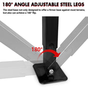 X-BULL 4x 440mm Drop Down Corner Legs W/Handle Steel Base Caravan Stabilizer Black V211-AUEB-CL001X2