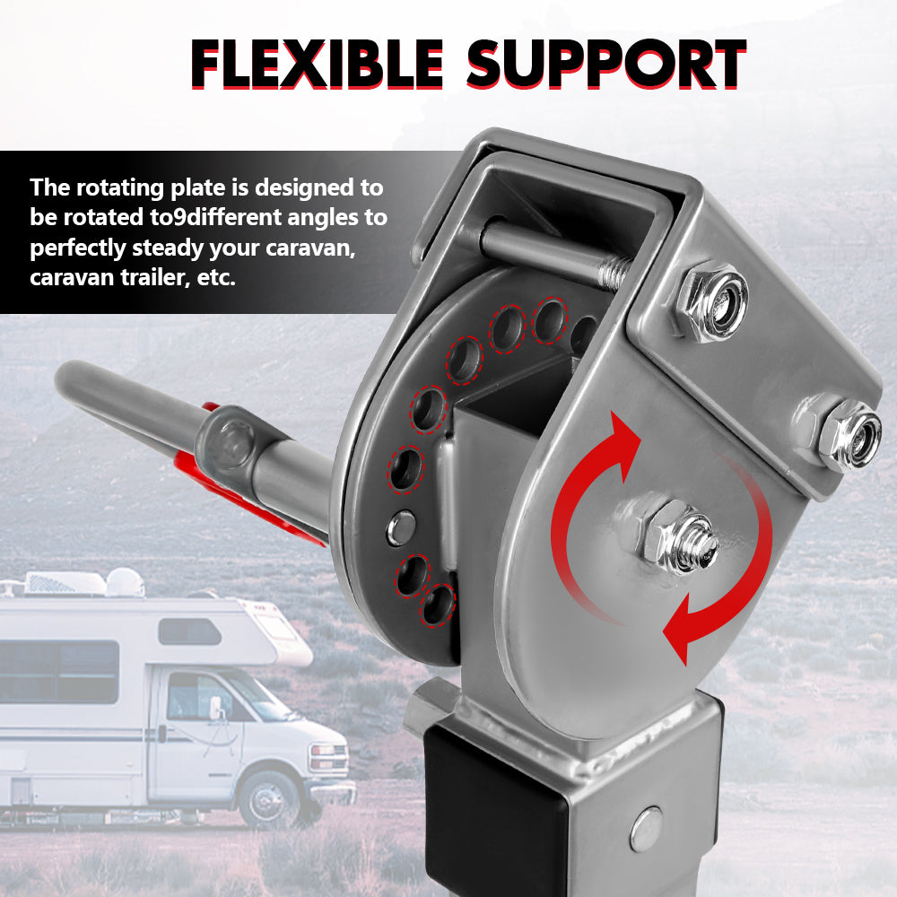 X-BULL Drop Down Corner Legs 440MM- 560MM Caravan Corner Stabilizer 1200LBS 2PCS Silver V211-AUEB-CL002
