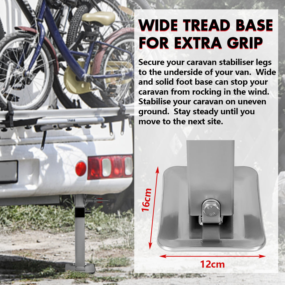 X-BULL Drop Down Corner Legs 440MM- 560MM Caravan Corner Stabilizer 1200LBS 2PCS Silver V211-AUEB-CL002