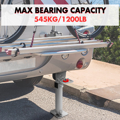 X-BULL 4x 440mm Drop Down Corner Legs Steadies Handle Steel Foot Caravan Trailer Silver V211-AUEB-CL002X2