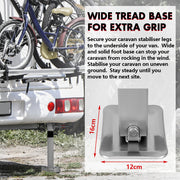 X-BULL 4x 440mm Drop Down Corner Legs Steadies Handle Steel Foot Caravan Trailer Silver V211-AUEB-CL002X2