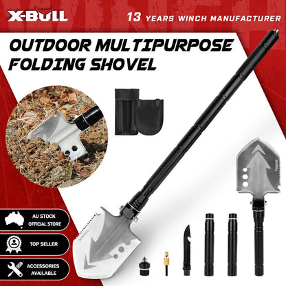 X-BULL Folding Shovel Outdoor Camping Survival Tools Multifunction Military V211-AUEB-FS001