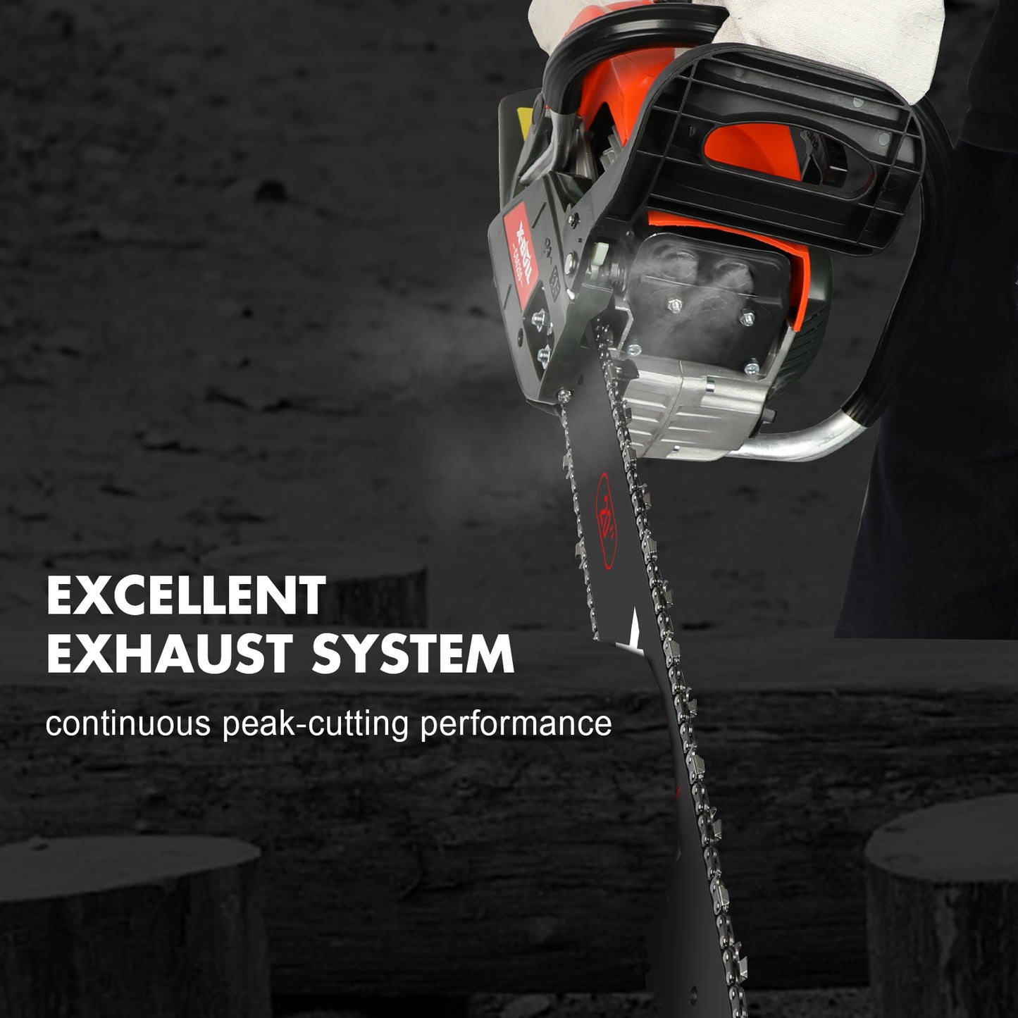 X-BULL Chainsaw Petrol Commercial 62cc 20" Bar E-Start Tree Pruning Top Handle V211-AUEB-HGT010
