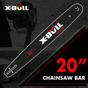 X-BULL 20'' Chainsaw Bar and Chain 0 .325 Pitch Gauge 76 Link Universal V211-AUEB-HGT011