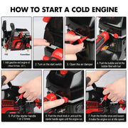 X-BULL 62cc Chainsaw Petrol Commercial 22" Bar E-Start Tree Pruning Top Handle V211-AUEB-HGT013