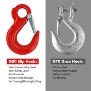 2X 6mm Hammerlock+ Eye Sling Hook Safety Chain Caravan Trailer connecting Extend V211-AUEB-HL001X2