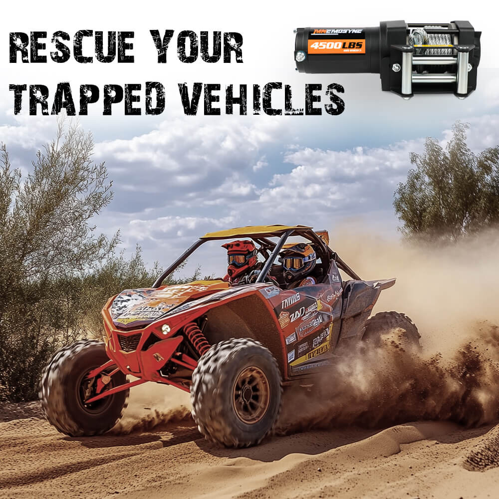 12V Electric Winch 4500LBS Winch Steel Cable Trailer Towing Remote ATV UTV V211-AUEB-MNEW001