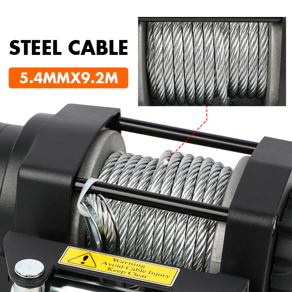 12V Electric Winch 4500LBS Winch Steel Cable Trailer Towing Remote ATV UTV V211-AUEB-MNEW001