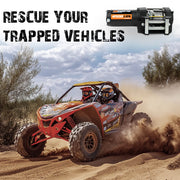 Electric Winch 4500LBS Winch Steel Cable Trailer Towing Remote ATV Winch UTV Winch 4WD V211-AUEB-MNEW001S