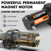 Electric Winch 4500lb Winch Synthetic Rope Wireless Towing Trailer ATV UTV V211-AUEB-MNEW002