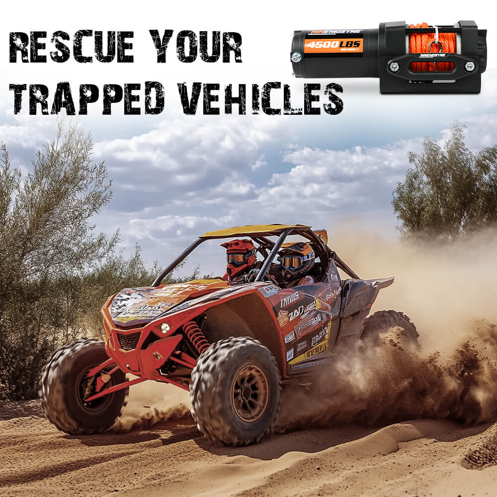 Electric Winch 4500lb Winch Synthetic Rope Wireless Towing Trailer ATV UTV V211-AUEB-MNEW002