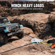 X-BULL 4Ton Snatch Block Pulley Hook Wire Rope Hoist For 4WD ATV UTV Off Road V211-AUEB-SB001