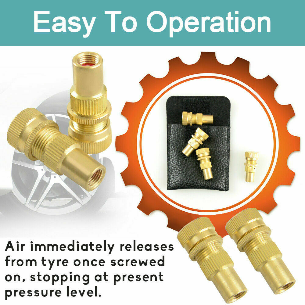 X-BULL Tyre Deflators Brass Air Deflator 0-60 PSI Tire Valve Core Tool Automatic V211-AUEB-TD001