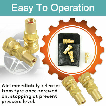 X-BULL Tyre Deflators Brass Air Deflator 0-60 PSI Tire Valve Core Tool Automatic V211-AUEB-TD001