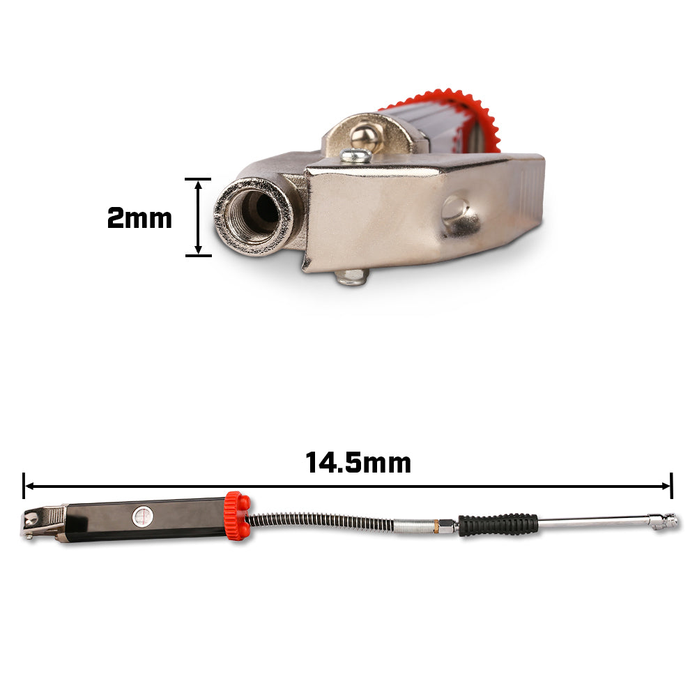X-BULL Tyre Inflator with Pressure Gauge Heavy Duty Aluminium Die Cast Body 160PSI V211-AUEB-TG003