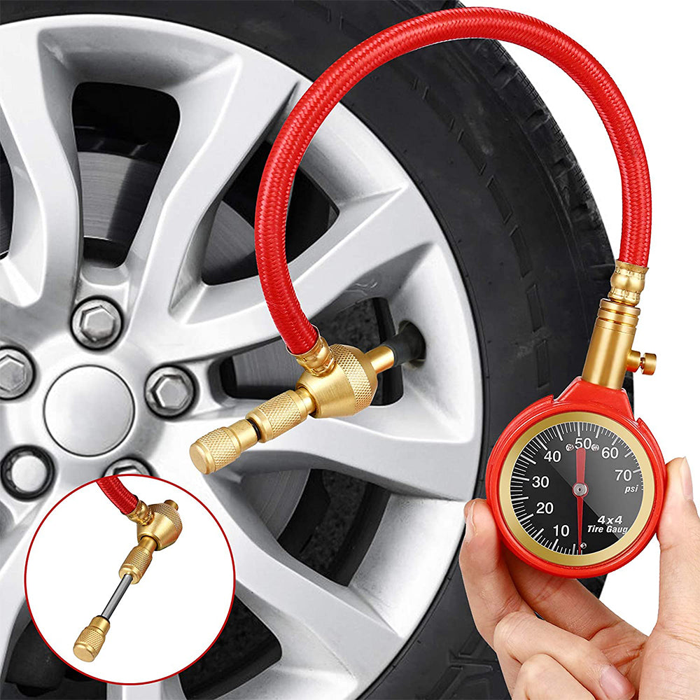 X-BULL Tyre Deflators Tire Automatic 4WD Pressure Gauge 4 Brass Deflator V211-AUEB-TG005TD001