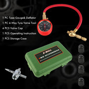 X-BULL Tyre Deflators Tire Automatic 4WD Pressure Gauge 4 Brass Deflator V211-AUEB-TG005TD001