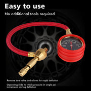 X-BULL Tyre Deflators Tire Automatic 4WD Pressure Gauge 4 Brass Deflator V211-AUEB-TG005TD001