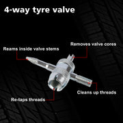 X-BULL Tyre Deflators Tire Automatic 4WD Pressure Gauge 4 Brass Deflator V211-AUEB-TG005TD001