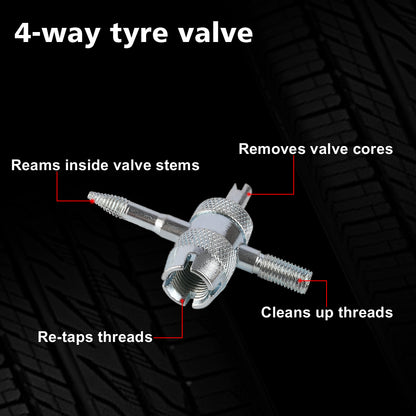 X-BULL Tyre Deflators Tire Automatic 4WD Pressure Gauge 4 Brass Deflator V211-AUEB-TG005TD001