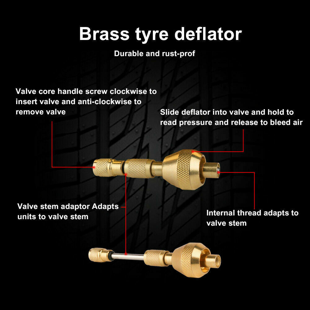 X-BULL Tyre Deflator Tire Air Deflators Rapid With Pressure Gauge Valve Tool 4WD V211-AUEB-TG005