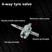 X-BULL Tyre Deflator Tire Air Deflators Rapid With Pressure Gauge Valve Tool 4WD V211-AUEB-TG005