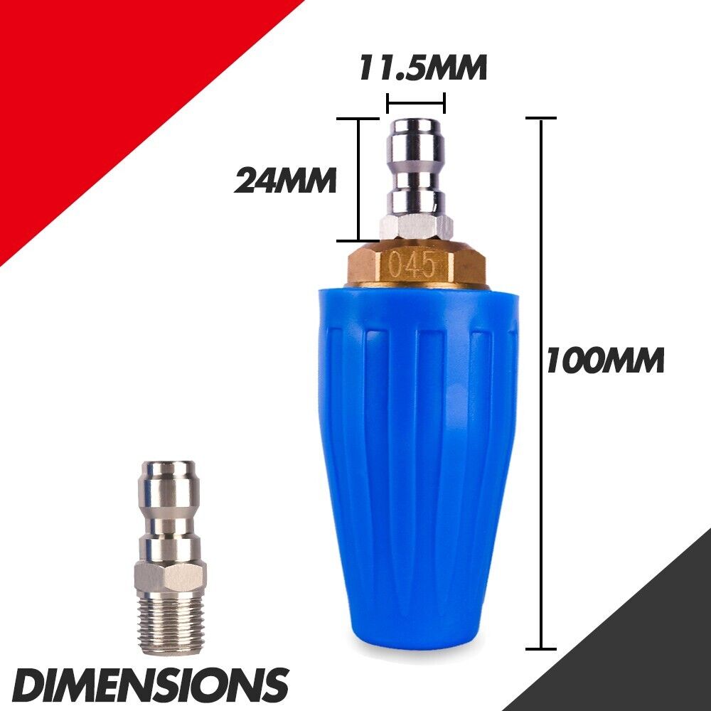 X-BULL Pressure Washer Turbo Nozzle Head 4000PSI High Cleaner 1/4BSP V211-AUEB-WC005