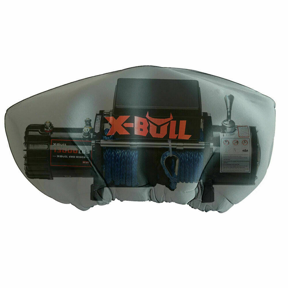 X-BULL Winch Cover Waterproof fits 8000-17000LBS Winch Dust Cover Soft 4X4 V211-AUEB-WP011