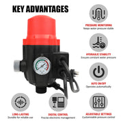 ETOSHA Water Pressure Pump Controller Auto Switch Control Electric BLACK V211-AUEB-WPC002