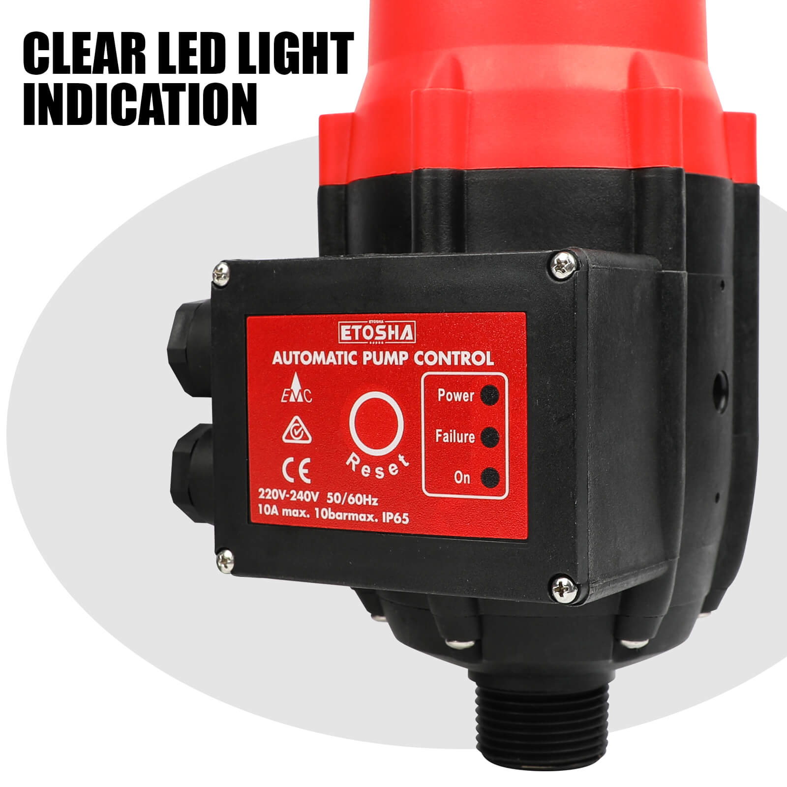 ETOSHA Water Pressure Pump Controller Auto Switch Control Electric BLACK V211-AUEB-WPC002