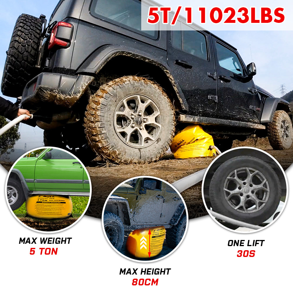 X-BULL Air Jack Recovery Exhaust Jack Kits 5T Air Bag Multi Layer Truck Rescue V211-AUEB-XBAT004