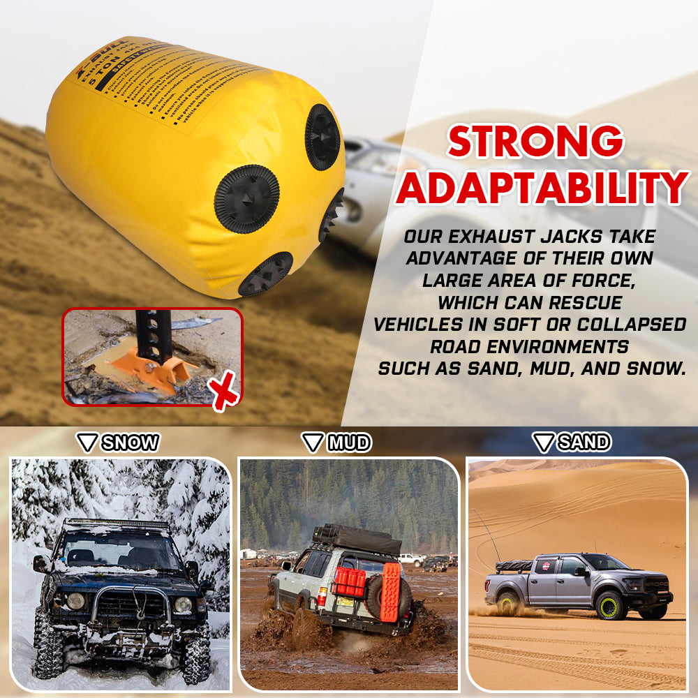 X-BULL Exhaust Jack Air Jack Rescue Kit/ 2PCS Recovery Tracks Boards 4x4 4WD Gen2.0 V211-AUEB-XBAT004ST004