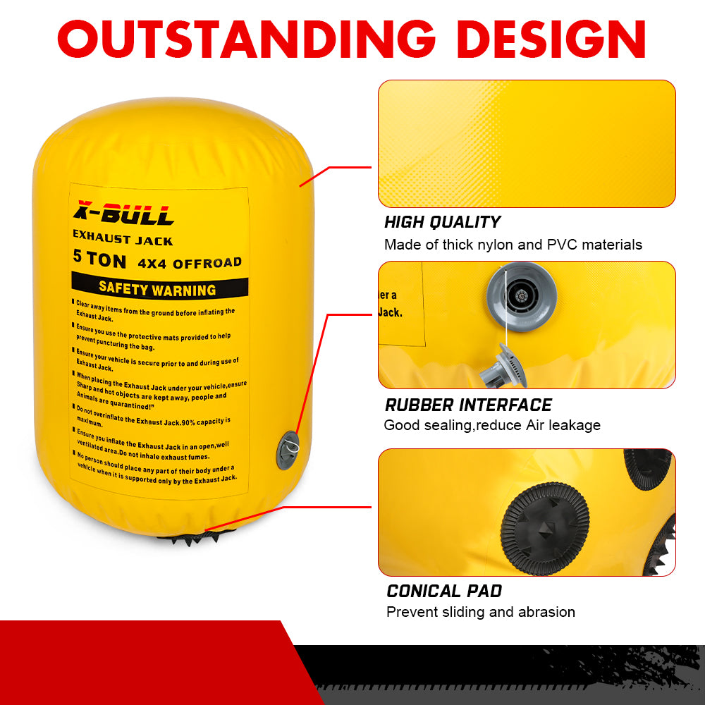 X-BULL Exhaust Jack Air Jack Rescue Kit/ 2PCS Recovery Tracks Boards 4x4 4WD Gen2.0 V211-AUEB-XBAT004ST004