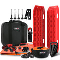 X-BULL Winch Recovery Kit Snatch Strap Off Road 4WD Mounting Pins Recovery Tracks Boards Gen 2.0 RED V211-AUEB-XBRK011ST001P
