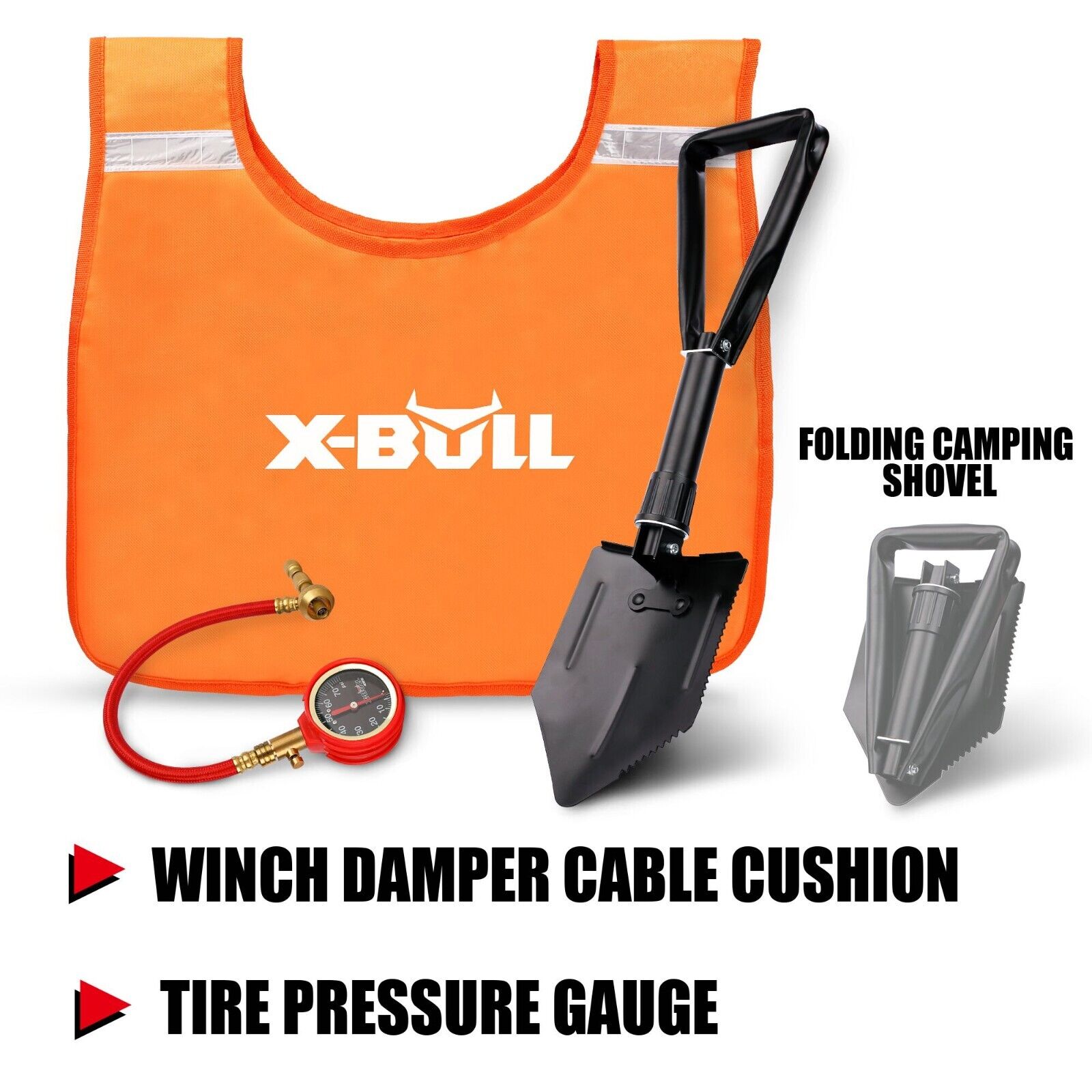 X-BULL Winch Recovery Kit 13PCS Recovery tracks /Snatch Strap Off Road 4X4 V211-AUEB-XBRK011ST002