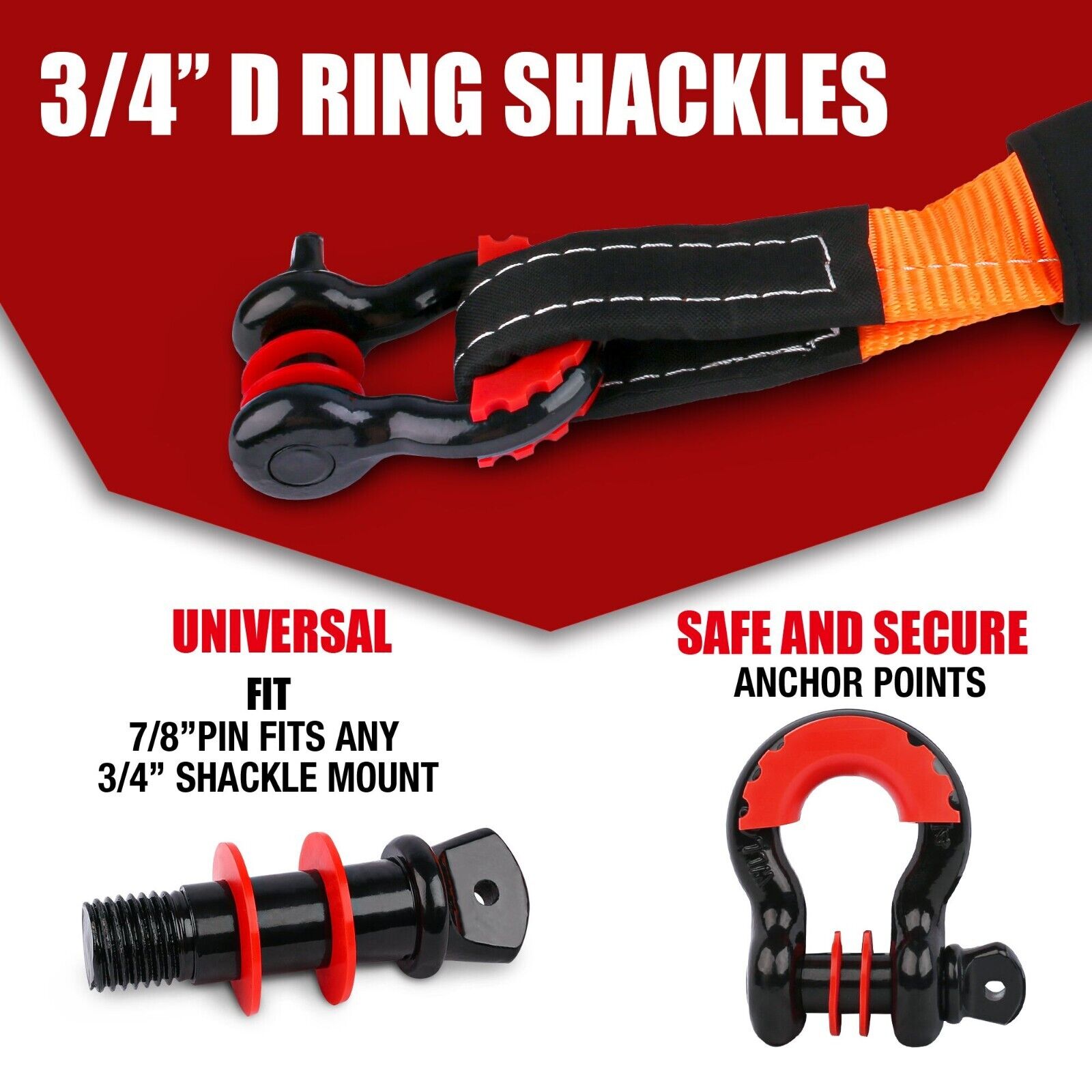 X-BULL Winch Recovery Kit 13PCS Recovery tracks /Snatch Strap Off Road 4X4 V211-AUEB-XBRK011ST002