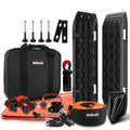 X-BULL Winch Recovery Kit Snatch Strap Off Road 4WD Mounting Pins Recovery Tracks Boards Gen 2.0 Black V211-AUEB-XBRK011ST002P