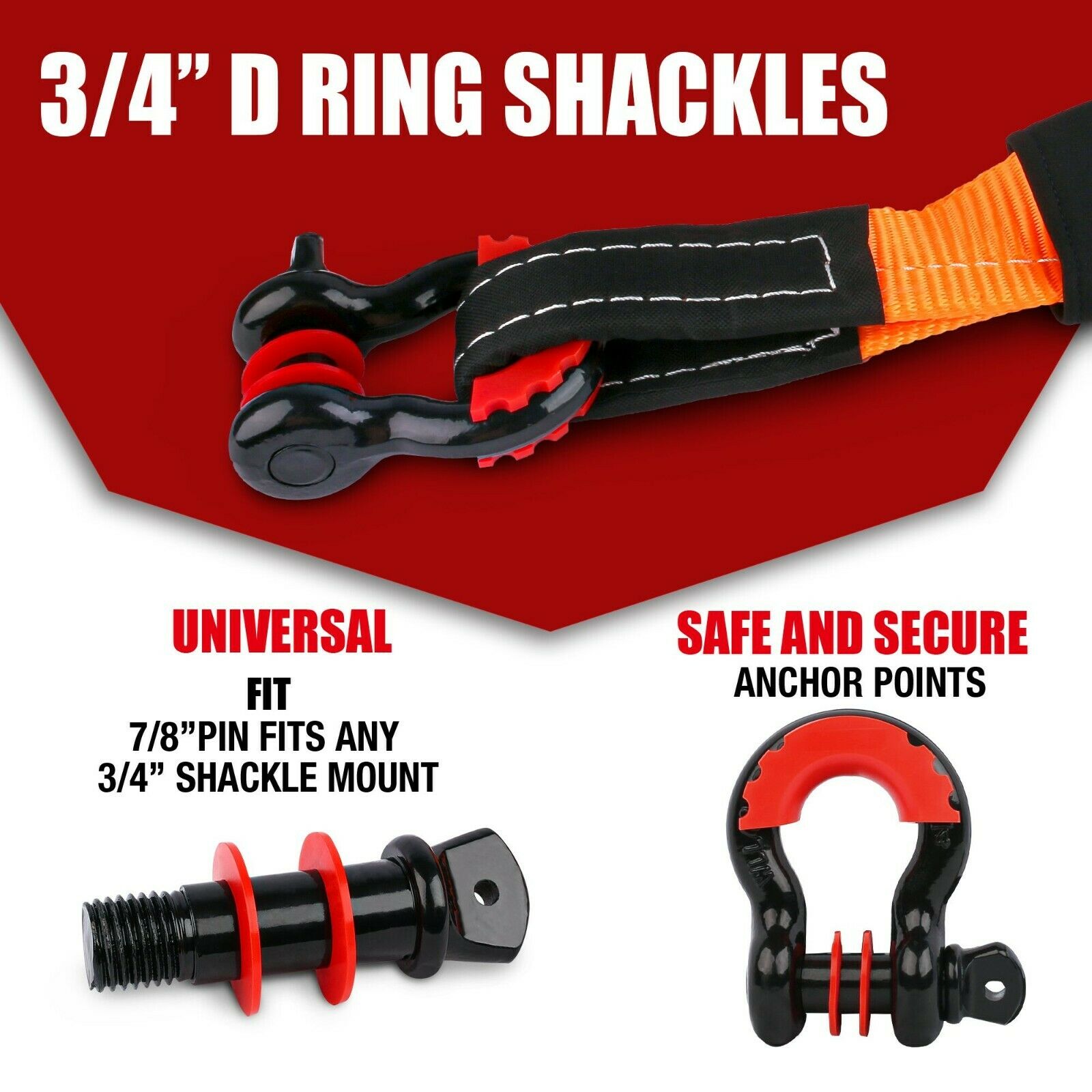 X-BULL Winch Recovery Kit Recovery tracks /Snatch Strap Off Road 4WD V211-AUEB-XBRK011ST004