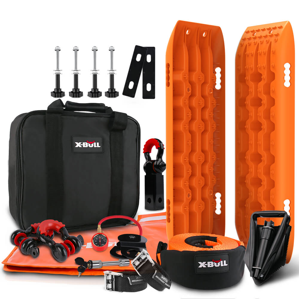 X-BULL Winch Recovery Kit Snatch Strap Off Road 4WD Mounting Pins Recovery Tracks Boards Gen 2.0 V211-AUEB-XBRK011ST004P
