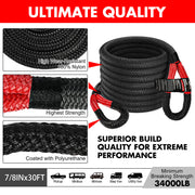 X-BULL Snatch Strap Soft Shackles Kinetic Recovery Rope Folding Shovel Survival V211-AUEB-XBRK013FS001