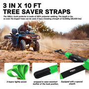 X-BULL 4WD Winch Recovery Kit 12Pcs Recovery Tracks Snatch Strap Soft Shackles Recovery Ring V211-AUEB-XBRK014