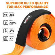 X-BULL 4WD Recovery Kit Snatch Strap Soft Shackles Folding Shovel Survival 4X4 V211-AUEB-XBRK016FS001