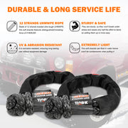 X-BULL 4WD Recovery Kit Off Road Snatch Strap Soft Shackles Snatch Block Pulley V211-AUEB-XBRK016V