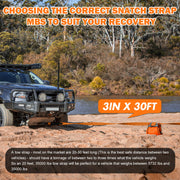 X-BULL 4WD Recovery Kit Off Road Snatch Strap Soft Shackles Snatch Block Pulley V211-AUEB-XBRK016V